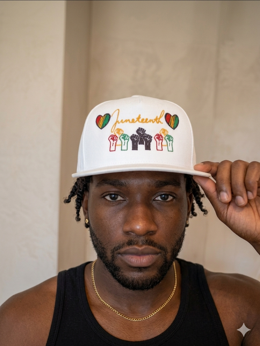 Flat Bill Cap Embroidery, Black Lives Matter Hat, Juneteenth Gift, African American Pride, Civil Rights Movement Cap, Empowerment Apparel